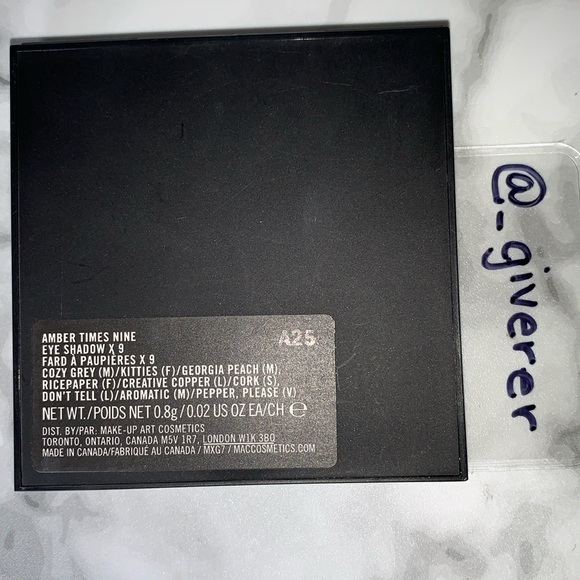LN AMBER Times Nine Eyeshadow Palette MAC AMBER X 9 PALETTE - Picture 7 of 16